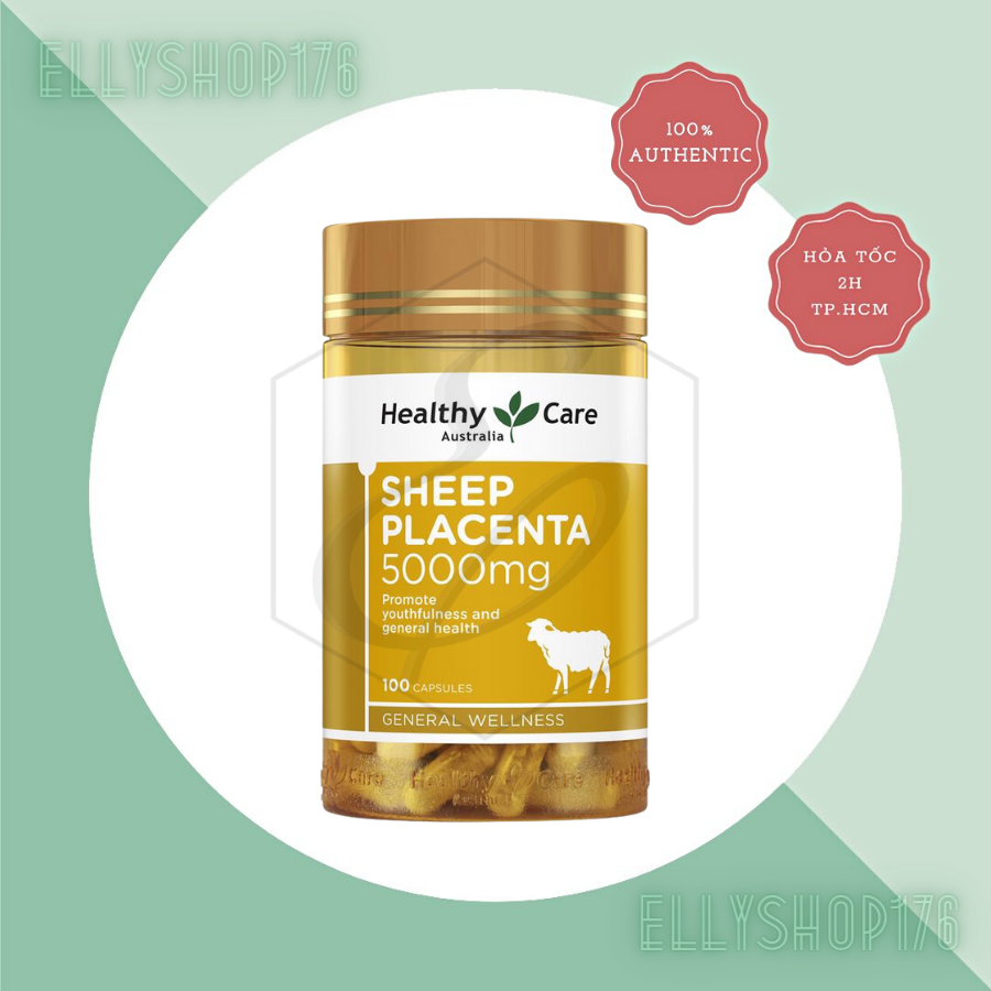 Viên Uống Nhau Thai Cừu Healthy Care Sheep Placenta (5000mg x 100 viên)